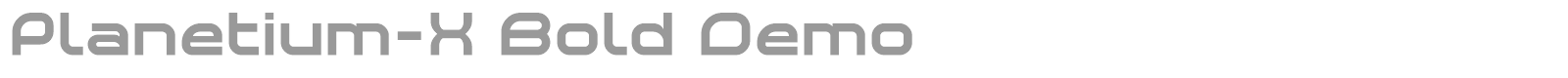 Planetium X font preview